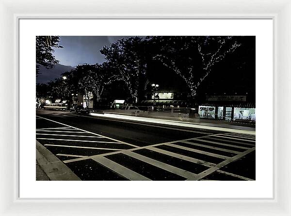 Summer Light Trail In An Antioch Evening - Framed Print