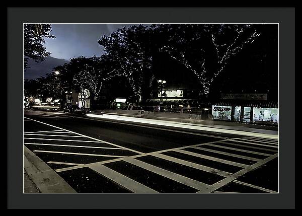 Summer Light Trail In An Antioch Evening - Framed Print