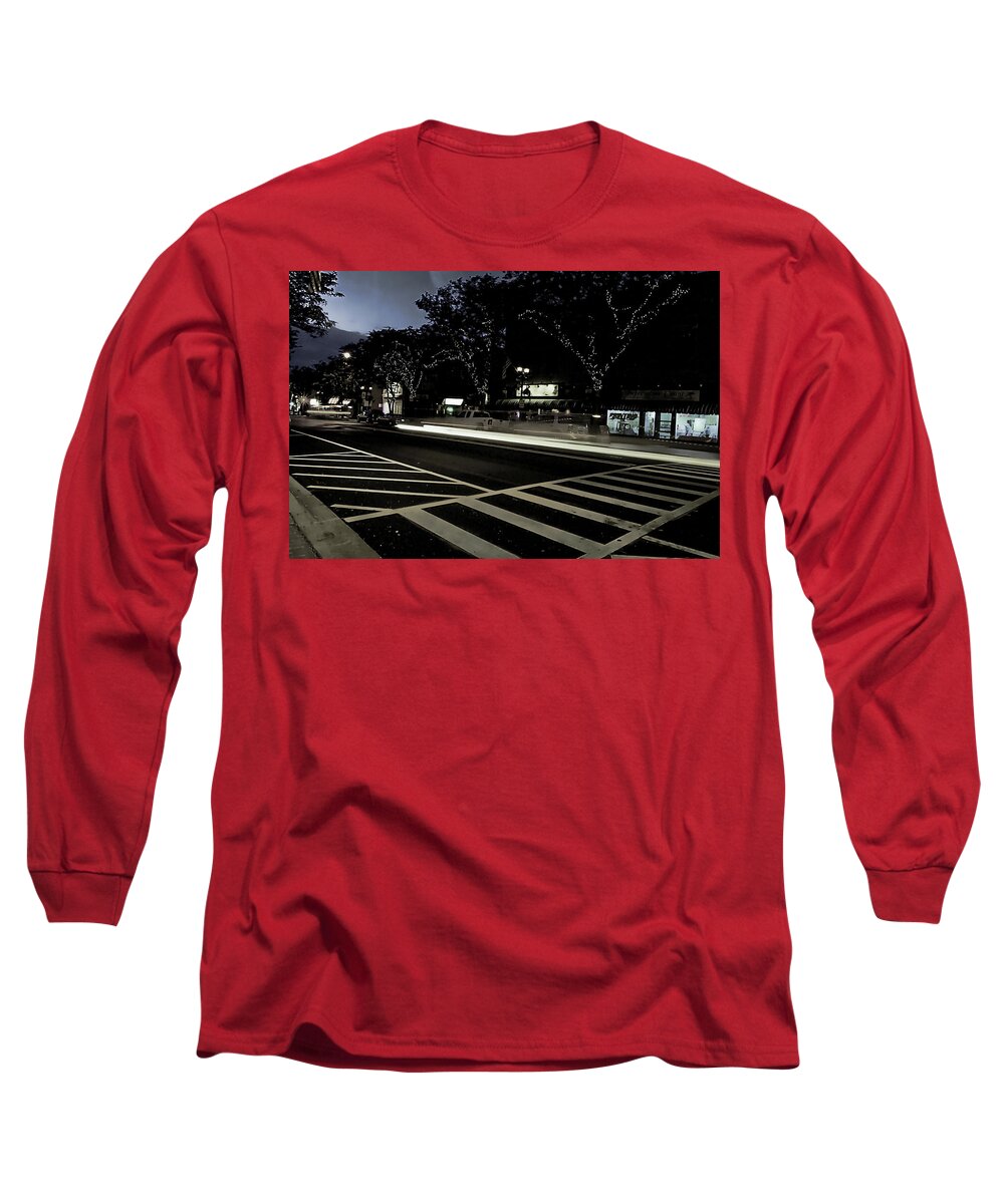 Summer Light Trail In An Antioch Evening - Long Sleeve T-Shirt