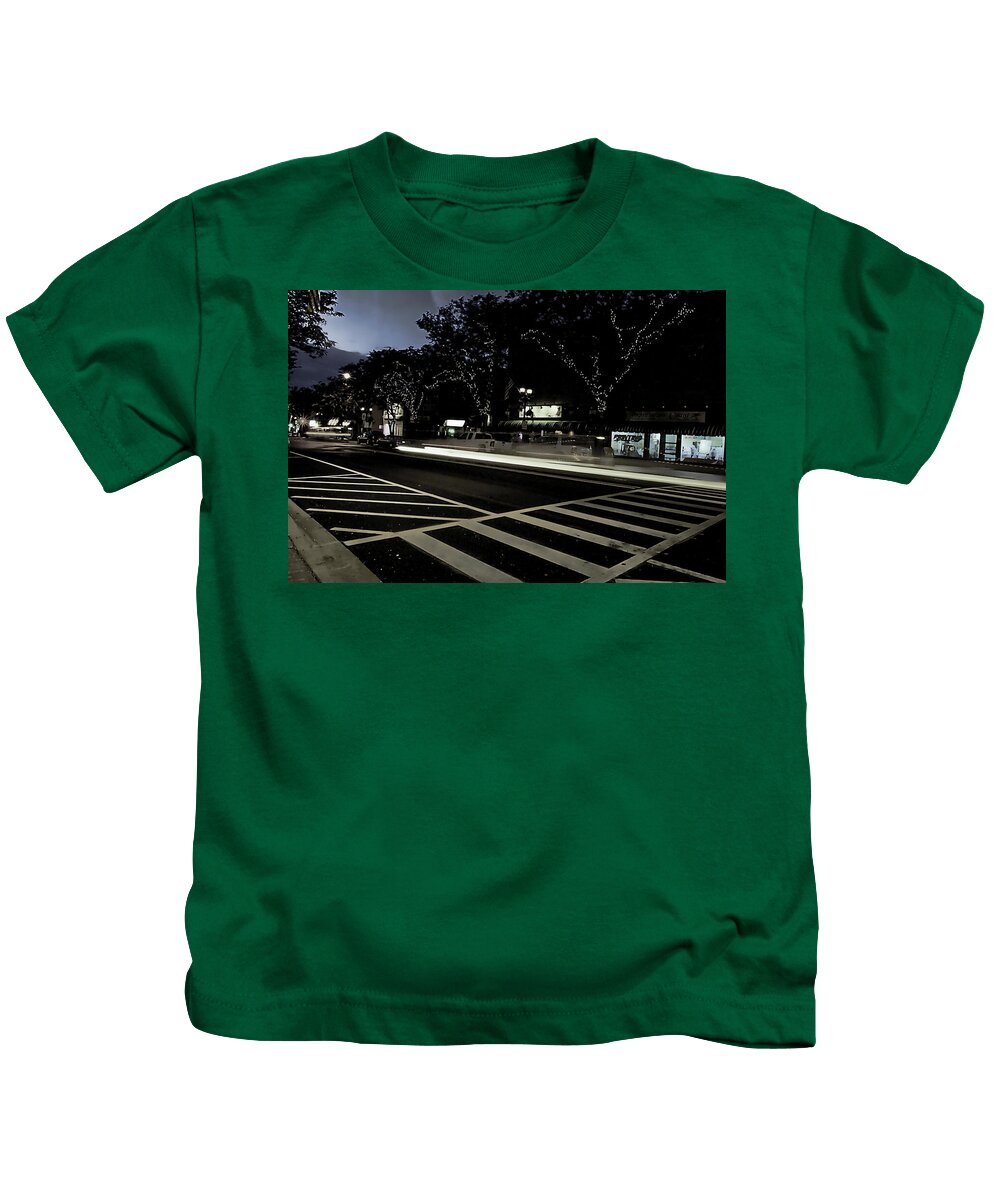 Summer Light Trail In An Antioch Evening - Kids T-Shirt