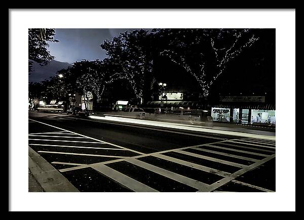 Summer Light Trail In An Antioch Evening - Framed Print