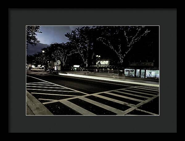 Summer Light Trail In An Antioch Evening - Framed Print