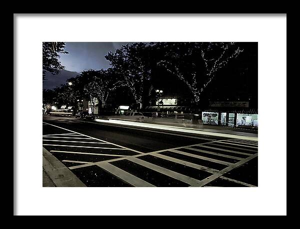 Summer Light Trail In An Antioch Evening - Framed Print