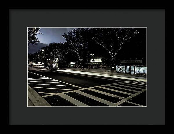 Summer Light Trail In An Antioch Evening - Framed Print