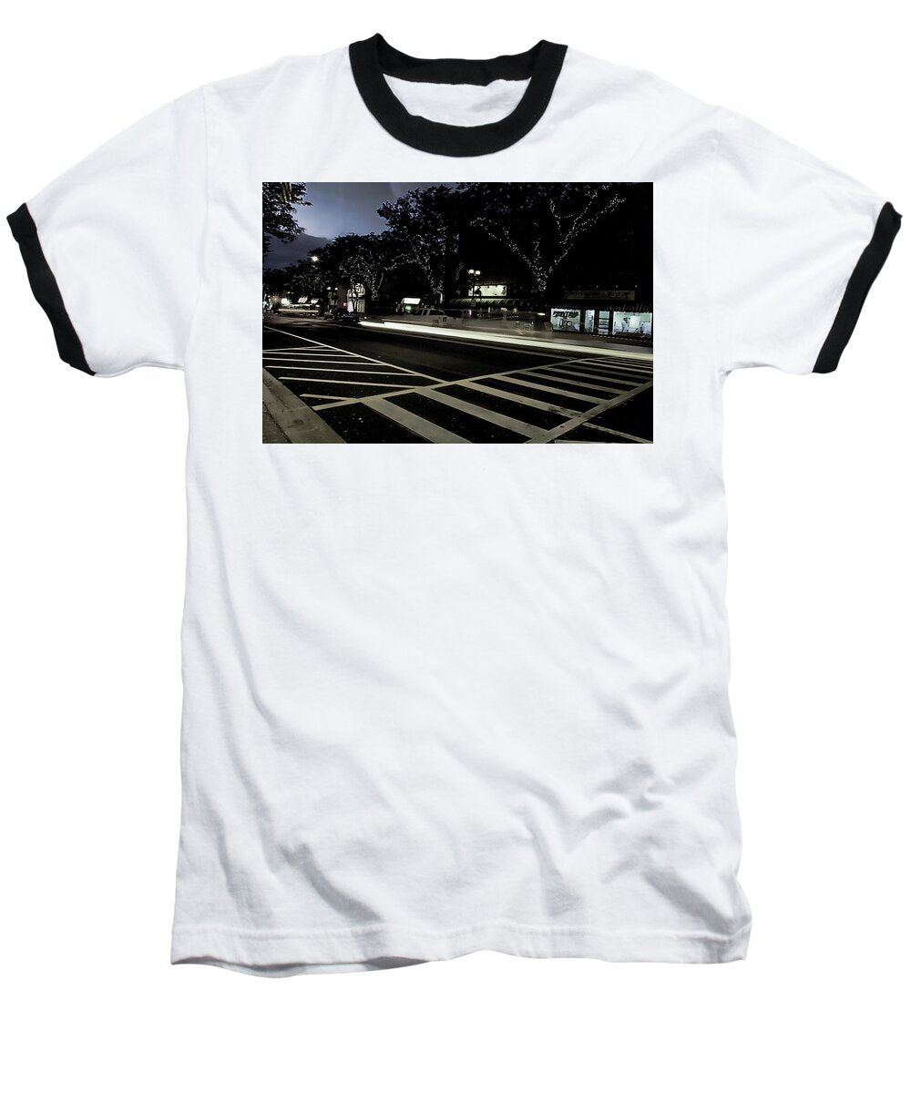 Summer Light Trail In An Antioch Evening - Baseball T-Shirt