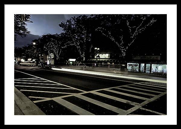 Summer Light Trail In An Antioch Evening - Framed Print