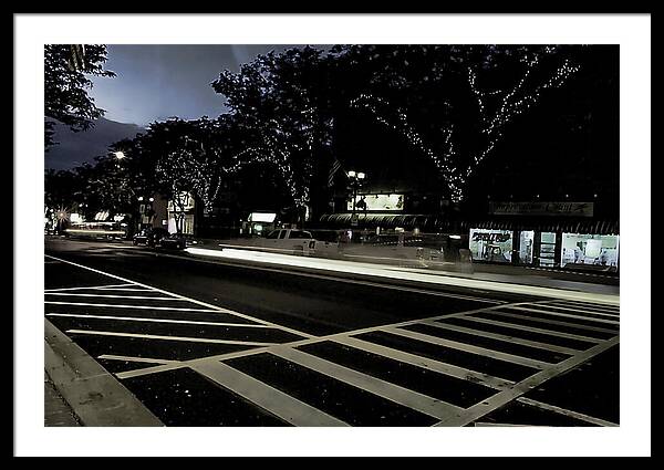 Summer Light Trail In An Antioch Evening - Framed Print