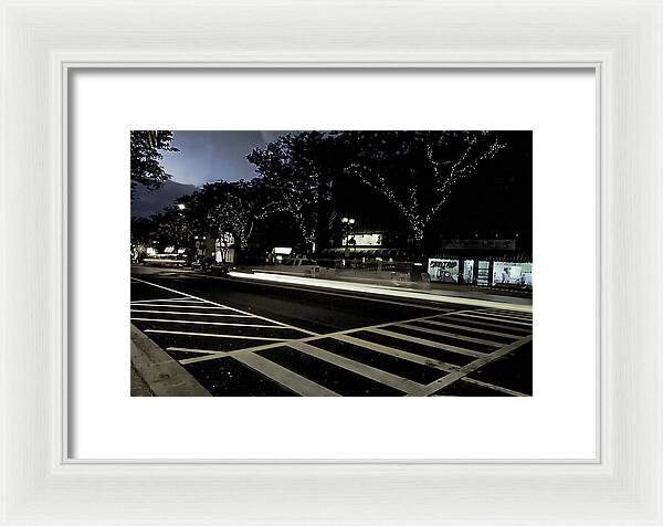 Summer Light Trail In An Antioch Evening - Framed Print