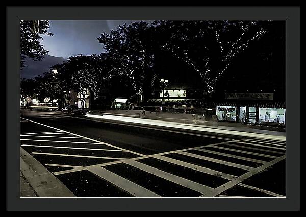 Summer Light Trail In An Antioch Evening - Framed Print