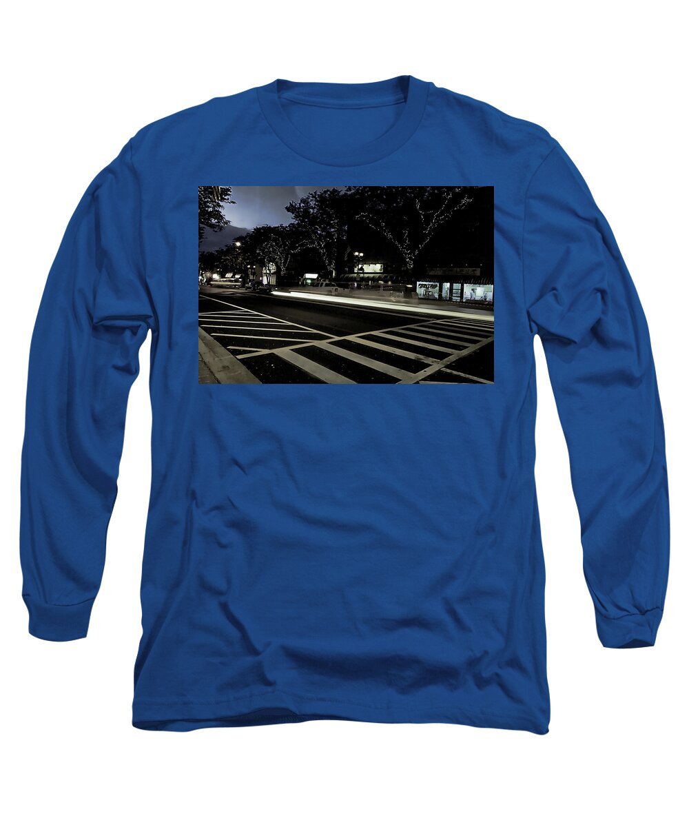 Summer Light Trail In An Antioch Evening - Long Sleeve T-Shirt