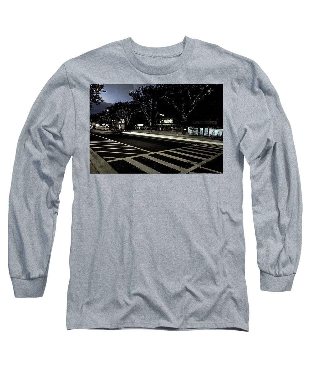 Summer Light Trail In An Antioch Evening - Long Sleeve T-Shirt