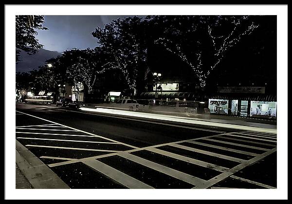 Summer Light Trail In An Antioch Evening - Framed Print