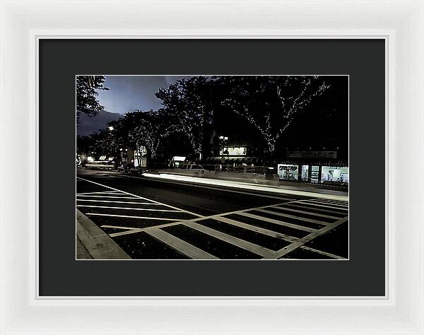 Summer Light Trail In An Antioch Evening - Framed Print