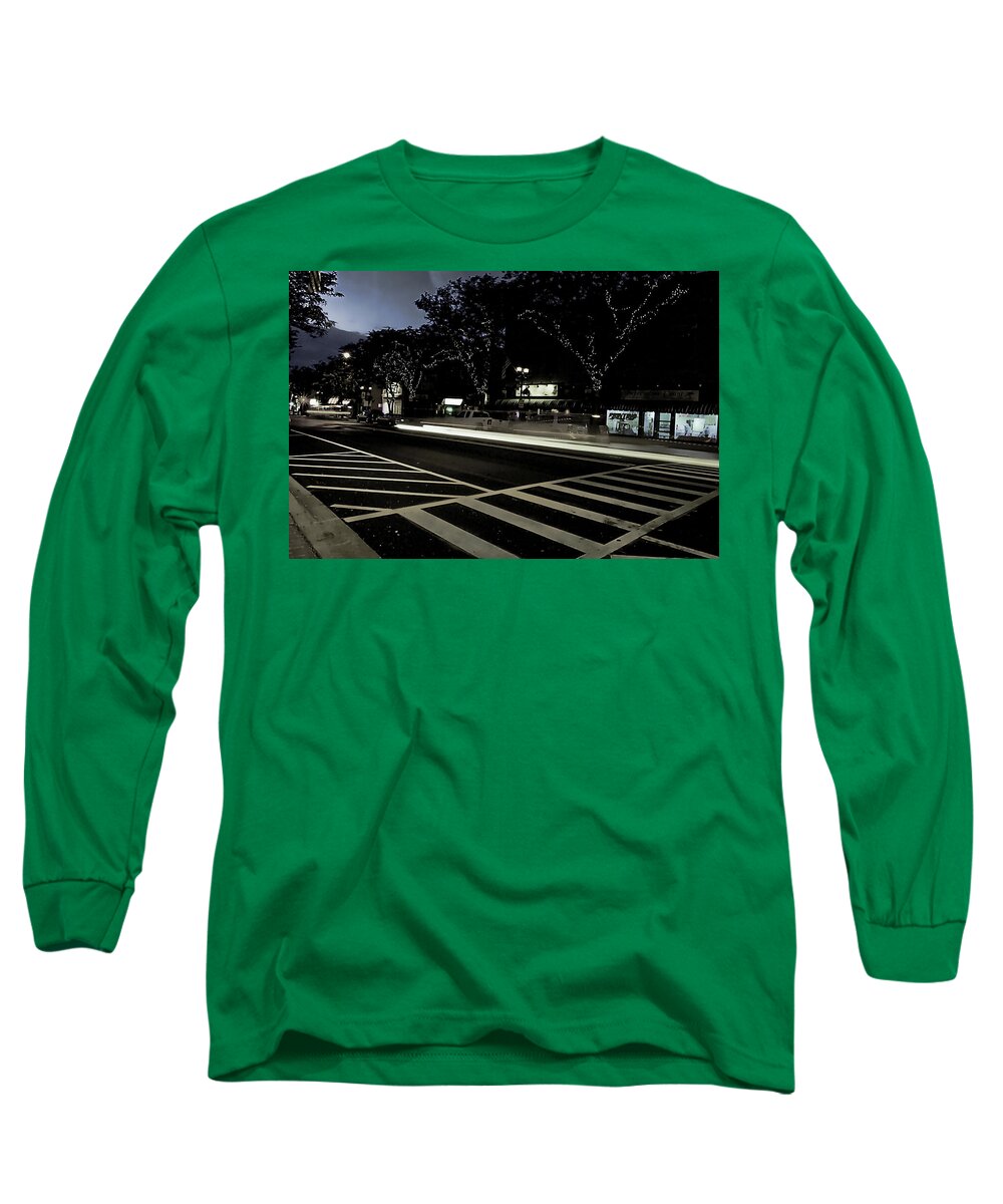 Summer Light Trail In An Antioch Evening - Long Sleeve T-Shirt