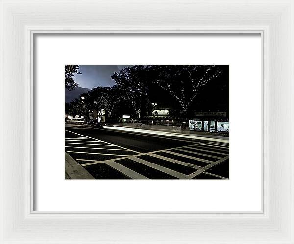 Summer Light Trail In An Antioch Evening - Framed Print