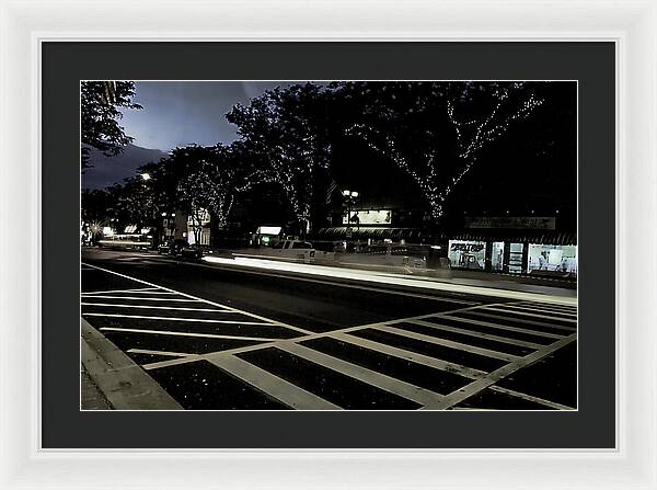 Summer Light Trail In An Antioch Evening - Framed Print