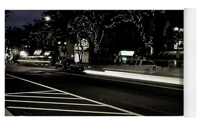 Summer Light Trail In An Antioch Evening - Yoga Mat