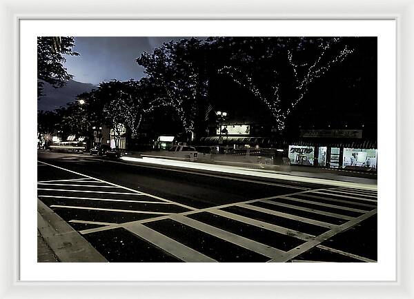 Summer Light Trail In An Antioch Evening - Framed Print