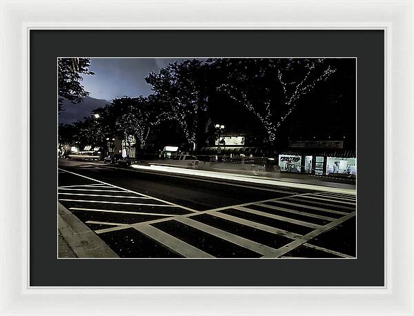 Summer Light Trail In An Antioch Evening - Framed Print