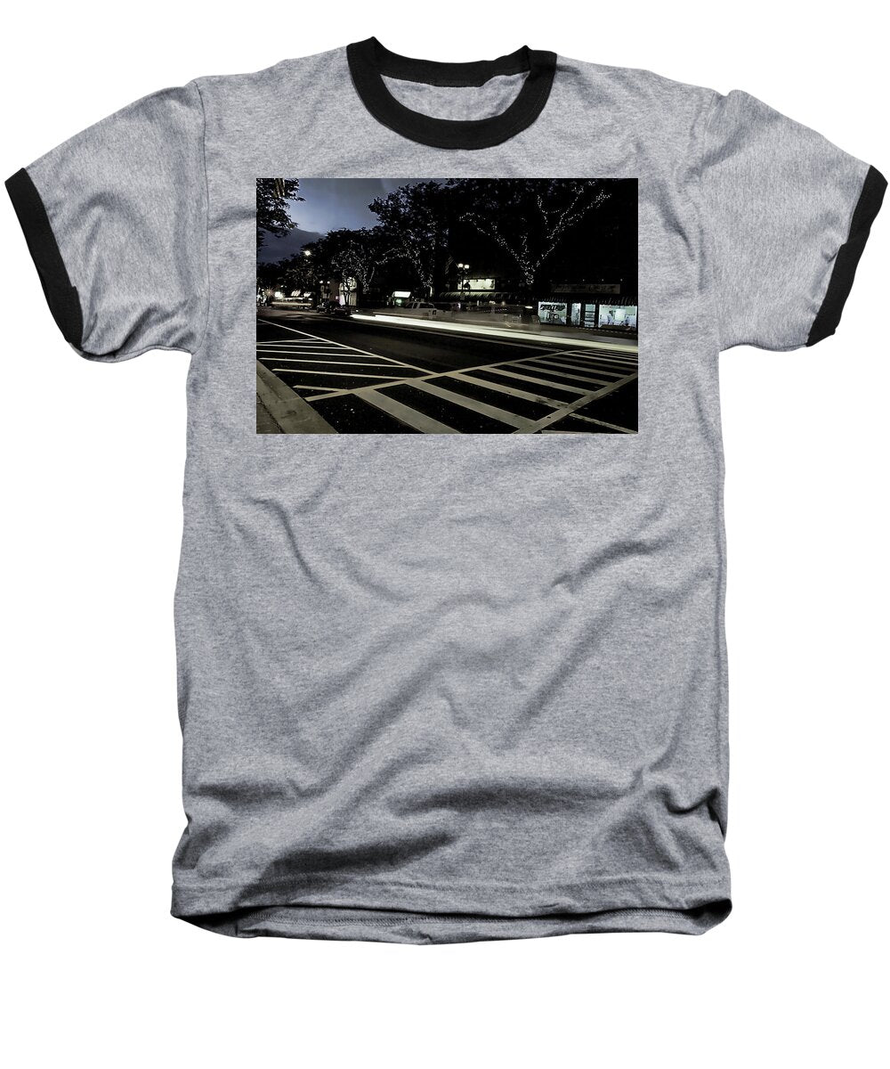 Summer Light Trail In An Antioch Evening - Baseball T-Shirt