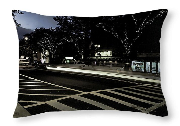 Summer Light Trail In An Antioch Evening - Throw Pillow