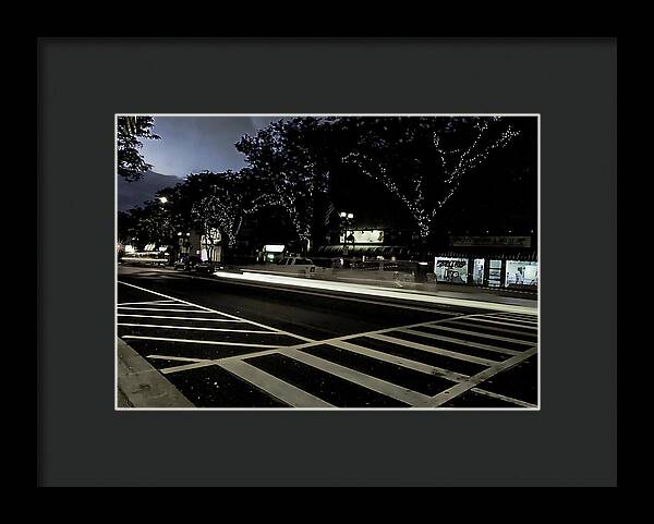 Summer Light Trail In An Antioch Evening - Framed Print