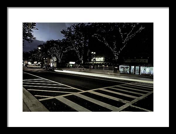 Summer Light Trail In An Antioch Evening - Framed Print