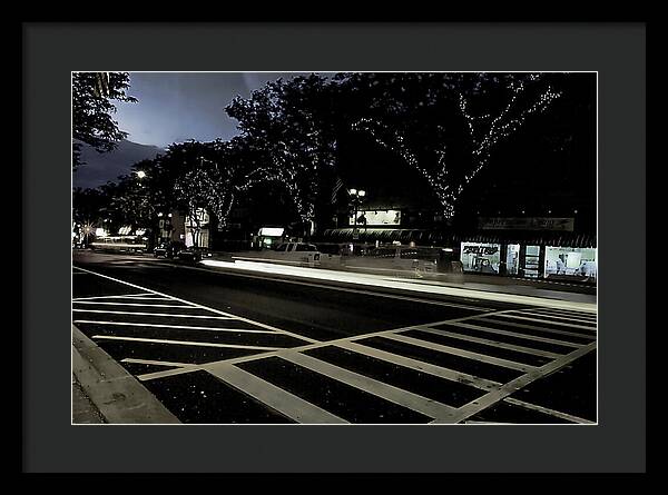 Summer Light Trail In An Antioch Evening - Framed Print