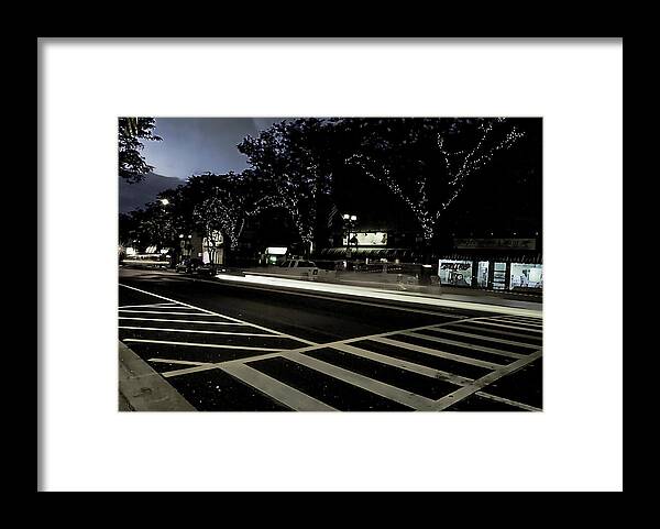 Summer Light Trail In An Antioch Evening - Framed Print