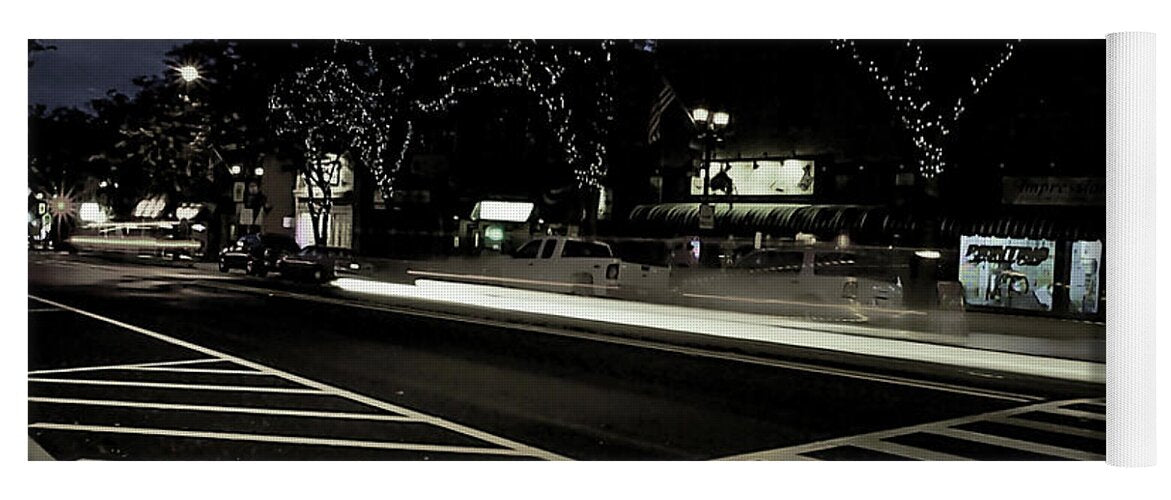 Summer Light Trail In An Antioch Evening - Yoga Mat