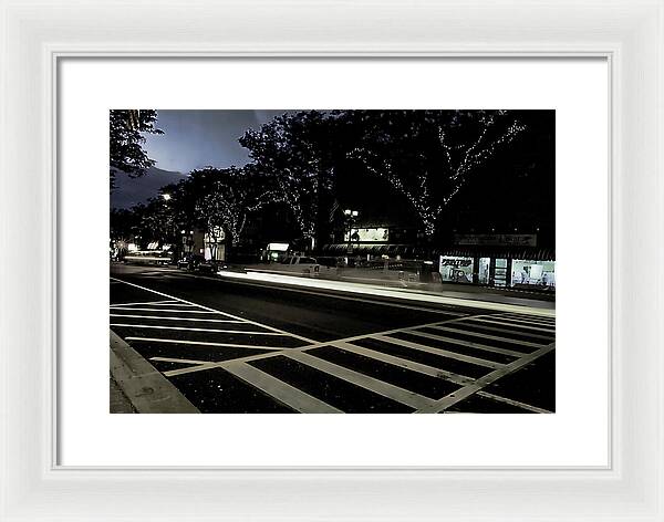 Summer Light Trail In An Antioch Evening - Framed Print