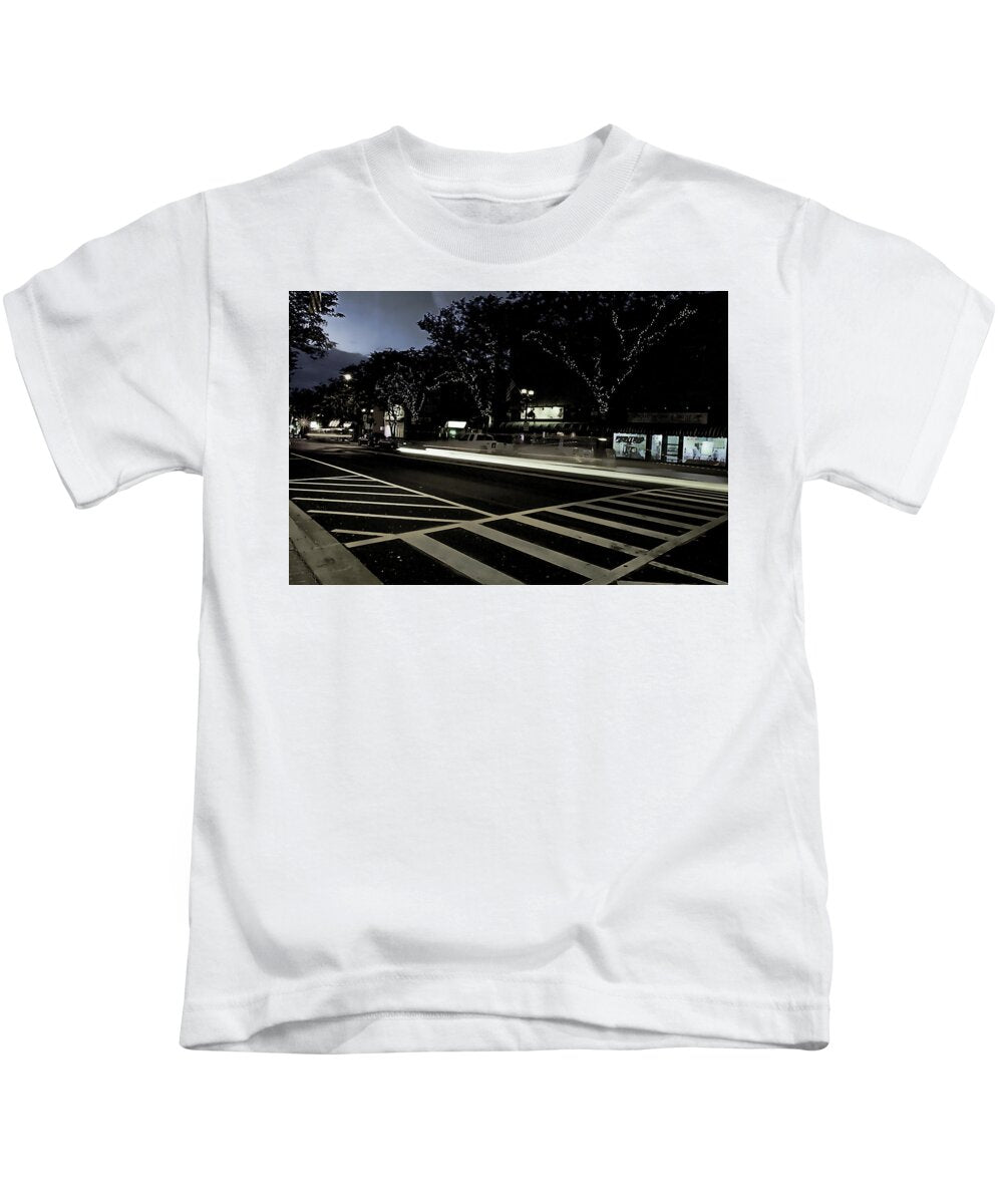 Summer Light Trail In An Antioch Evening - Kids T-Shirt