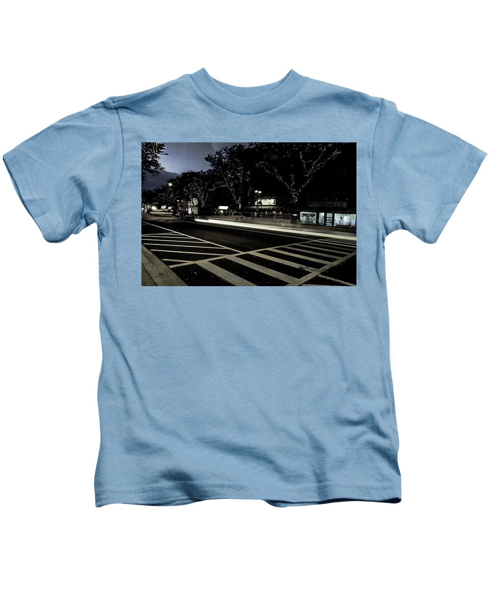 Summer Light Trail In An Antioch Evening - Kids T-Shirt