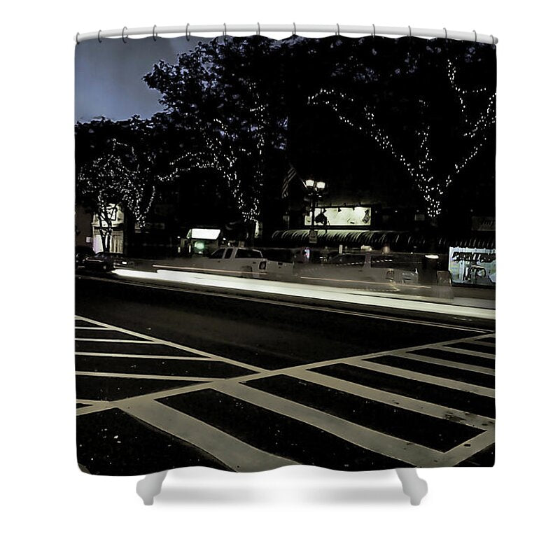 Summer Light Trail In An Antioch Evening - Shower Curtain