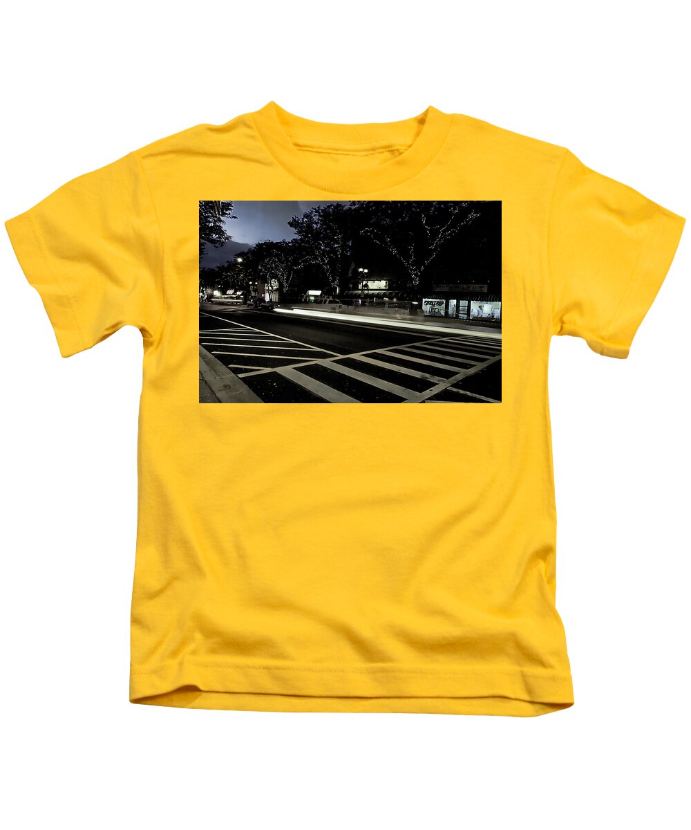 Summer Light Trail In An Antioch Evening - Kids T-Shirt