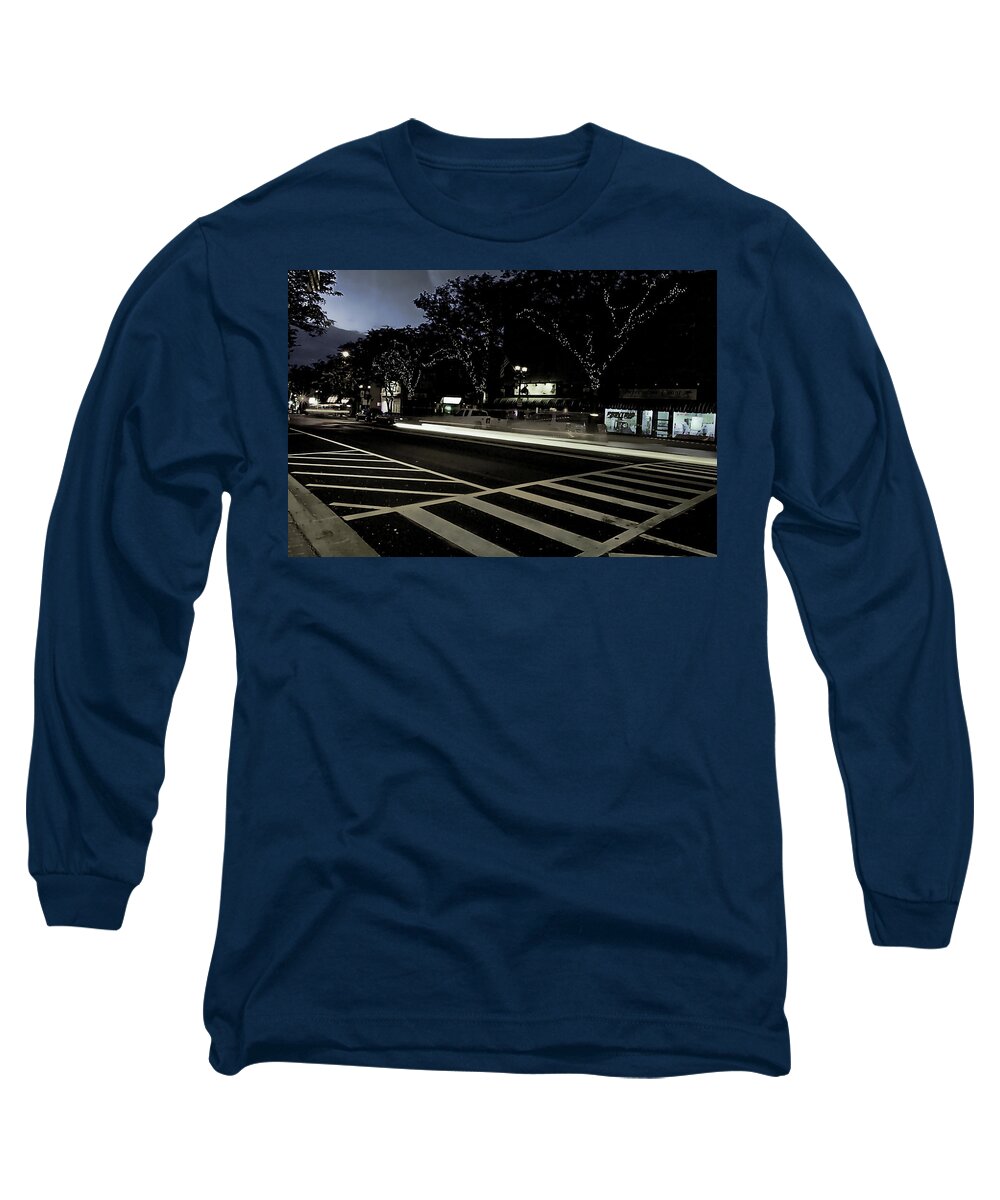 Summer Light Trail In An Antioch Evening - Long Sleeve T-Shirt