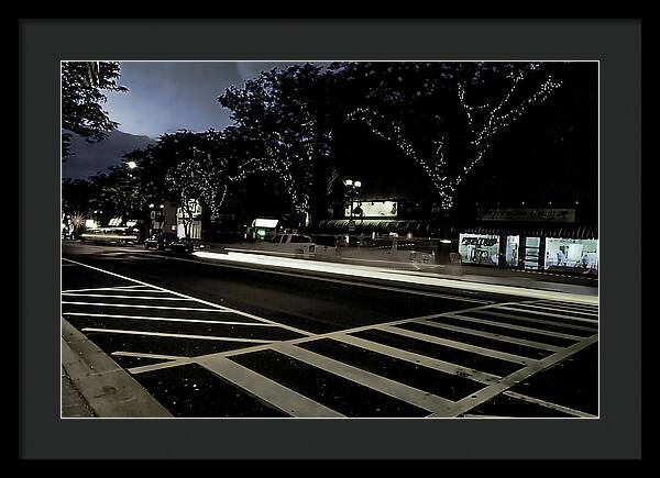 Summer Light Trail In An Antioch Evening - Framed Print