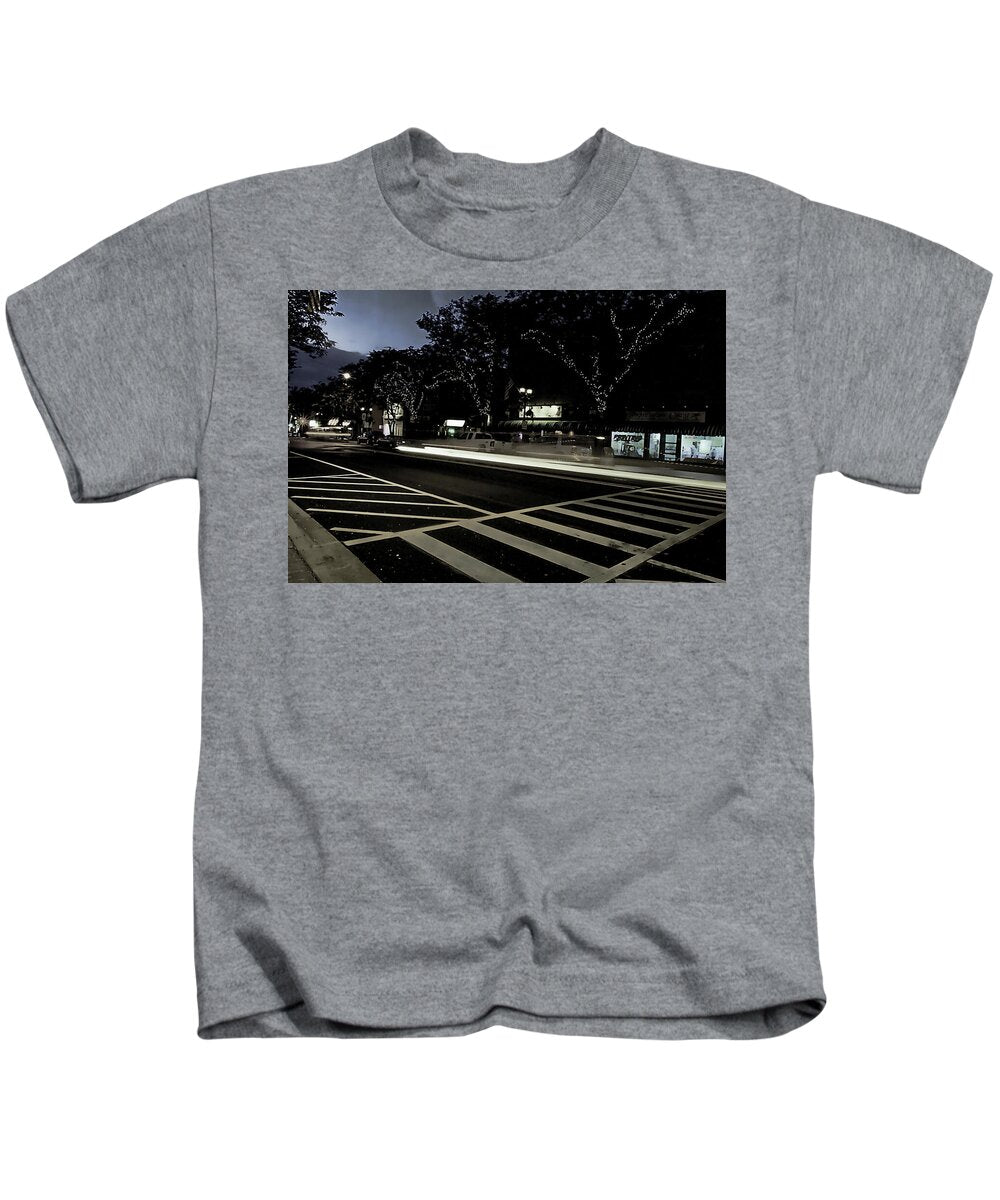 Summer Light Trail In An Antioch Evening - Kids T-Shirt