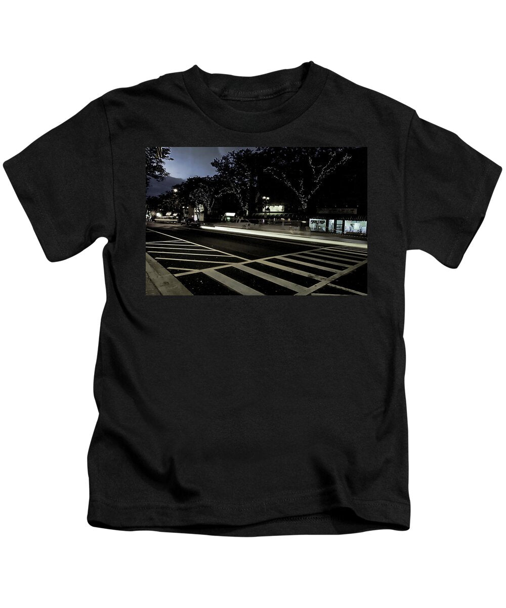 Summer Light Trail In An Antioch Evening - Kids T-Shirt