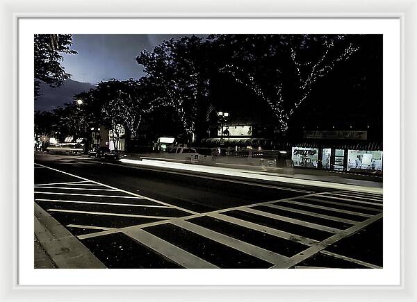 Summer Light Trail In An Antioch Evening - Framed Print