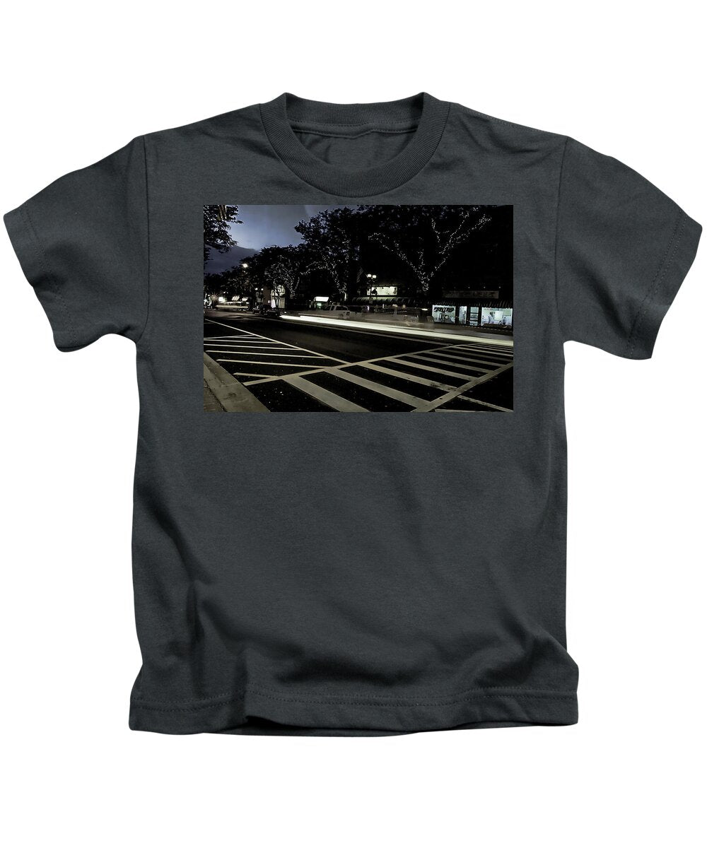 Summer Light Trail In An Antioch Evening - Kids T-Shirt