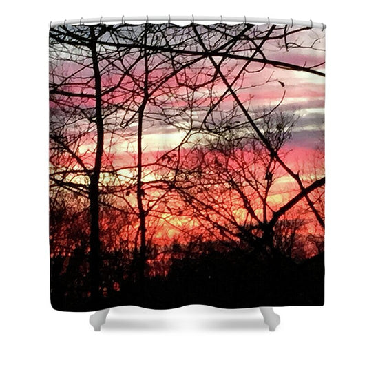 Sunset Through The Trees 2 - Shower Curtain