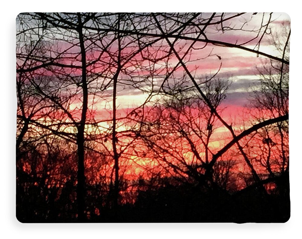 Sunset Through The Trees 2 - Blanket