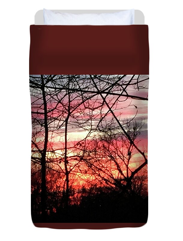 Sunset Through The Trees 2 - Duvet Cover