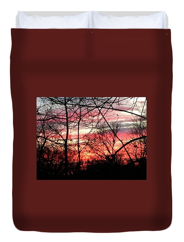 Sunset Through The Trees 2 - Duvet Cover