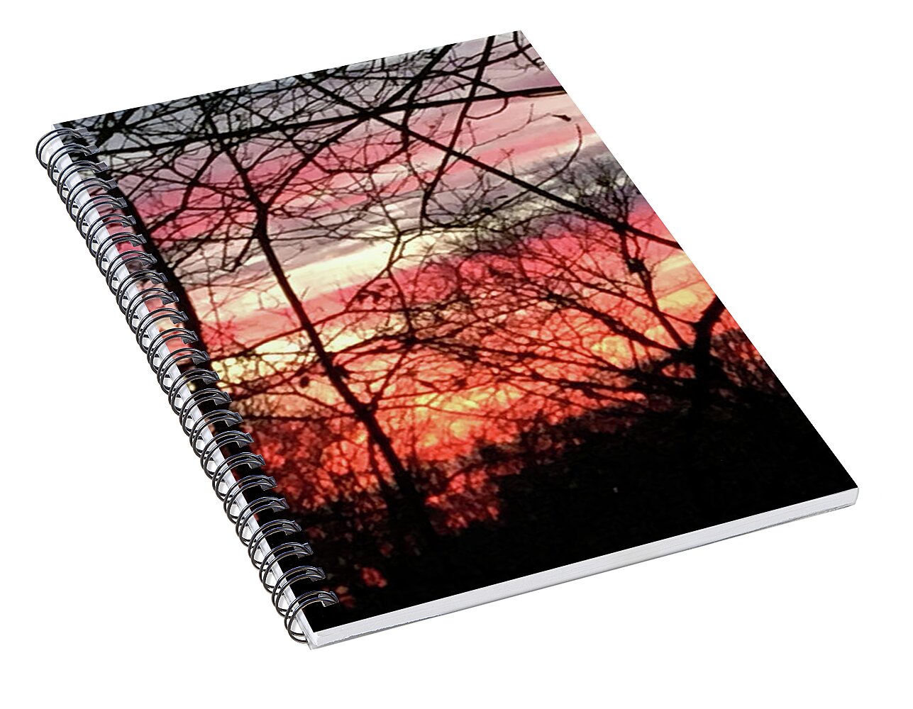 Sunset Through The Trees 2 - Spiral Notebook