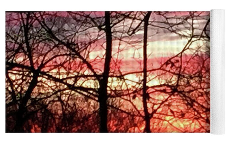 Sunset Through The Trees 2 - Yoga Mat