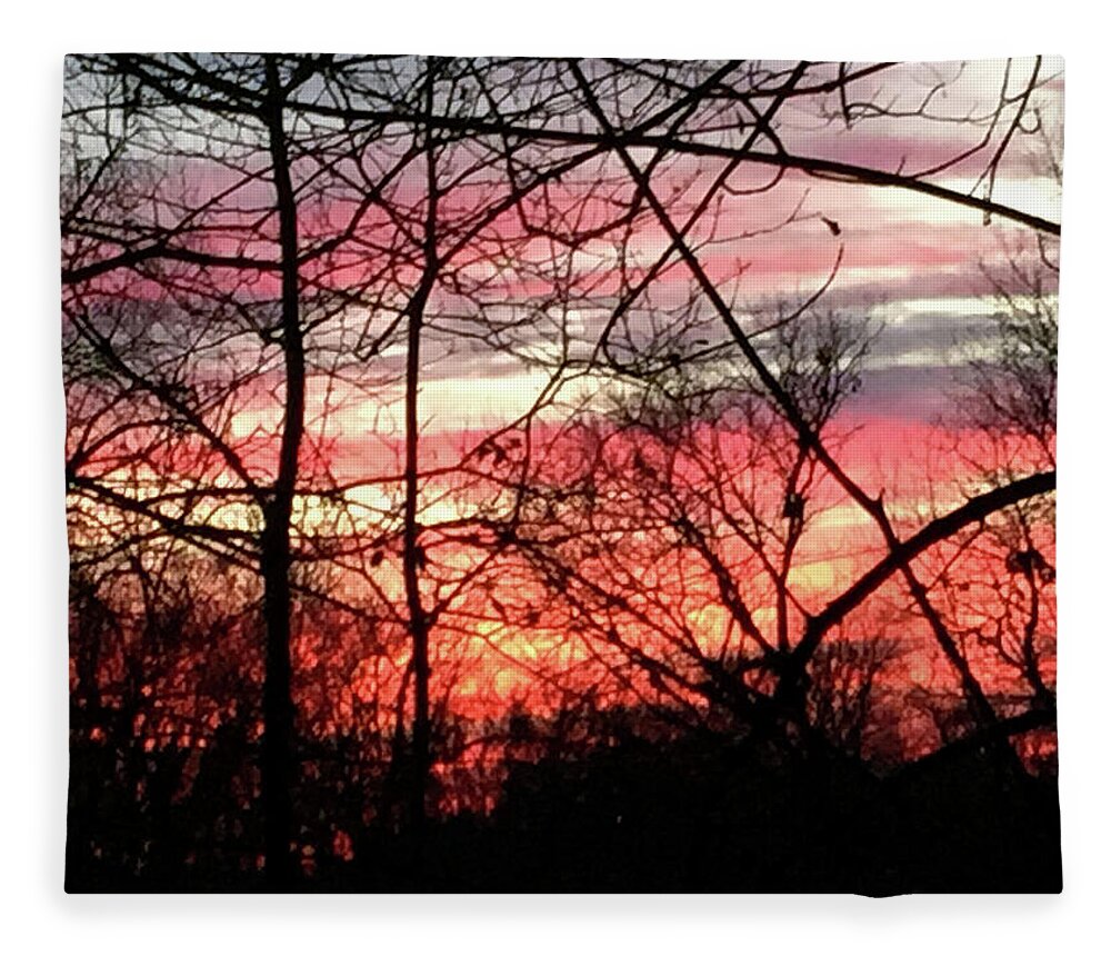 Sunset Through The Trees 2 - Blanket