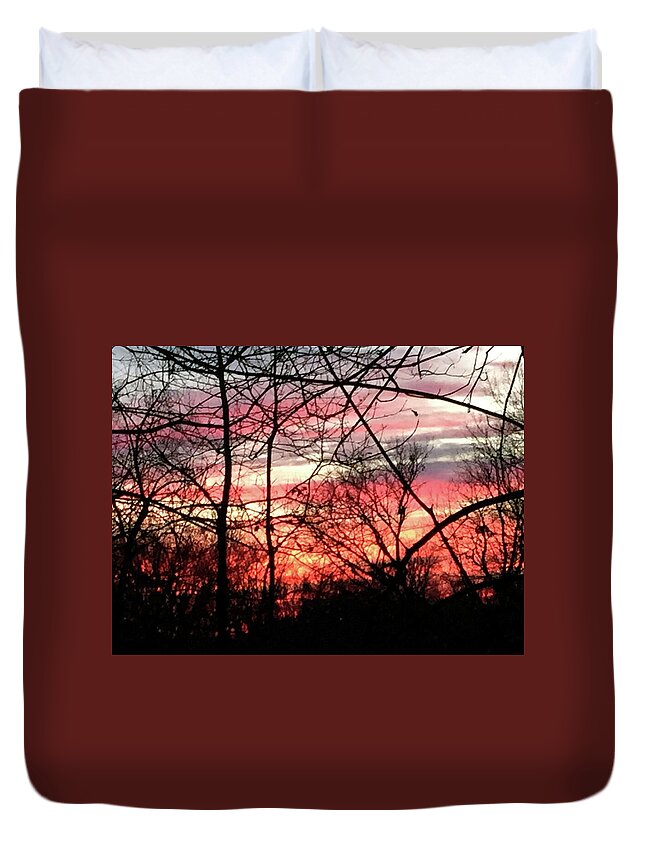 Sunset Through The Trees 2 - Duvet Cover