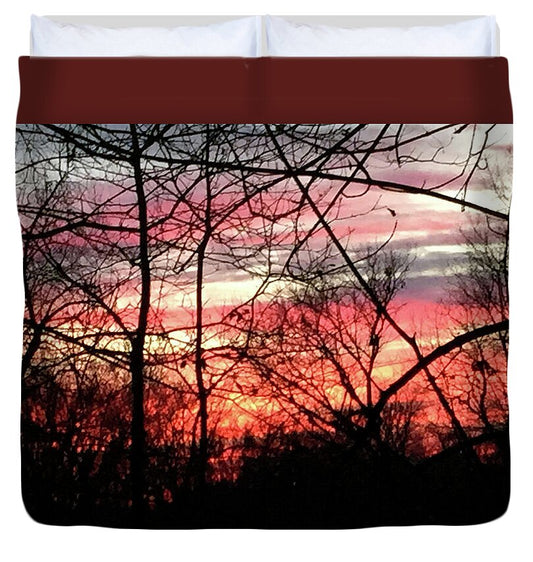 Sunset Through The Trees 2 - Duvet Cover